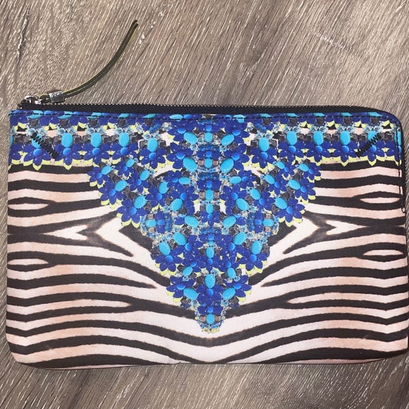NWOT! STELLA & DOT Jeweled Zebra Print Capri Clutch/ Make-Up Pouch - Picture 3 of 10